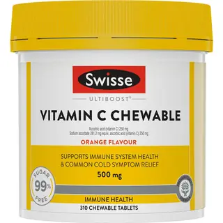 Swisse 维生素C咀嚼片 310粒 抗氧化 美白肌肤 抗感冒 维C增强免疫功能 Vitamin C Chewable