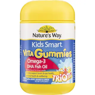 Kids Smart佳思敏 婴幼儿儿童鱼油Omega3咀嚼胶囊 120粒 补充DHA和EPA