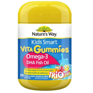 Kids Smart佳思敏 儿童鱼油软糖Omega-3 60粒 补充DHA Vita Gummies Fish Oil