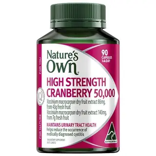 Natures Own 高浓度蔓越莓胶囊 50000mg 90粒 Cranberry