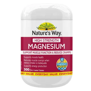 Nature's Way 高含量镁600mg 300粒 缓解轻度肌肉僵硬、抽筋、疼痛 Magnesium