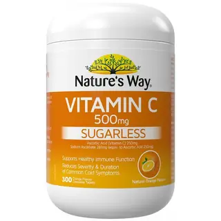 Nature's Way 维生素C咀嚼片500mg 300粒 香橙味 补充维C增强抵抗力 Vitamin C