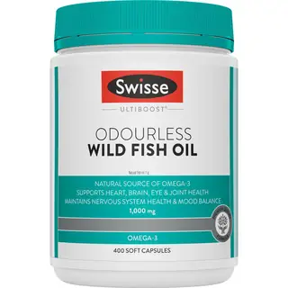 Swisse 野生去味鱼油胶囊 1000mg 400粒 补充Omega和DHA