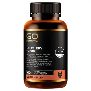 GO Healthy 西芹籽精华 高剂量16000mg 60粒 芹菜籽利尿 缓解风湿