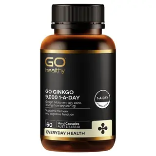 GO Healthy 银杏精华 9000mg 60粒 Ginkgo 提高记忆力 维持脑部健康