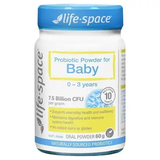 Life Space Baby宝宝益生菌粉 0-3岁 60克 改善肠胃助消化 增强体格免疫力 Probiotic Powder For Baby