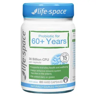 Life Space 60岁+中老年益生菌胶囊60粒 增强抵抗 调肠胃解便秘 促营养吸收 Probiotic For 60+