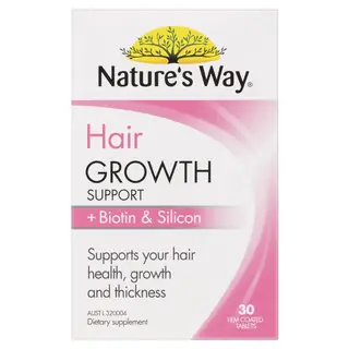 Nature Way 健康头发生长配方 含生物素和硅 30粒 支持头发生长 提高头发浓密度  Hair Growth Support + Biotin & Silicon